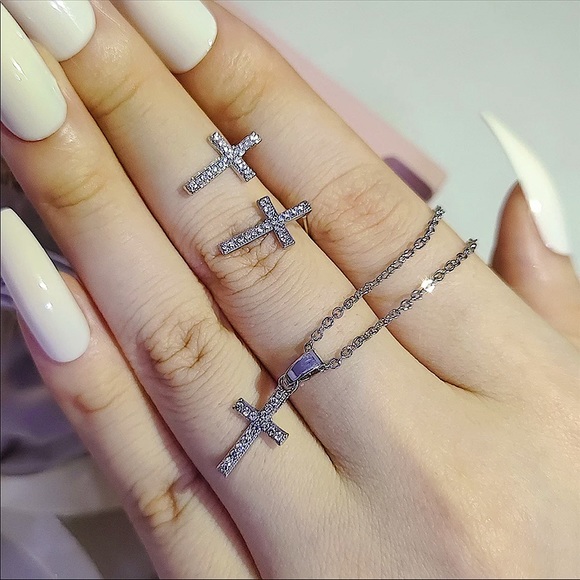 💙 Trendy Sterling Silver Jewelry Set - Picture 3 of 3